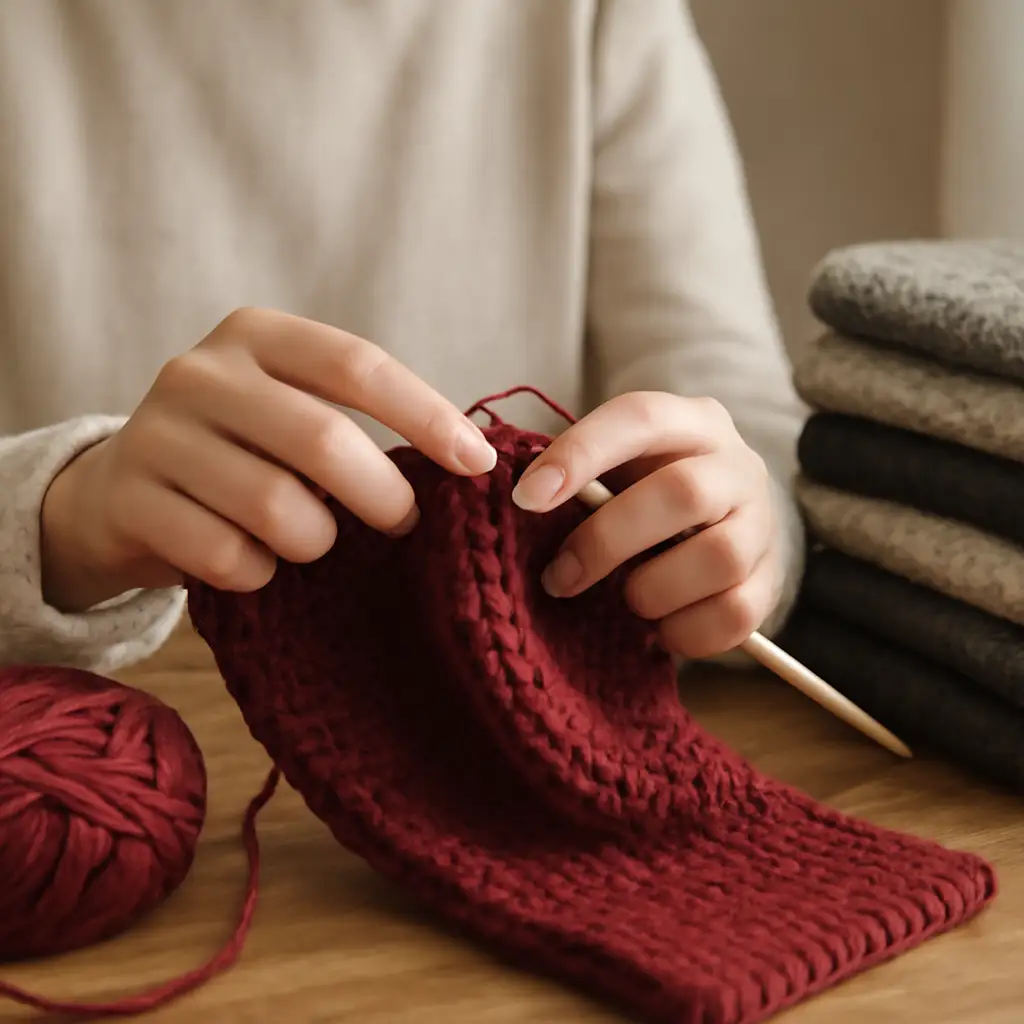 Knit and donate one hundred scarves