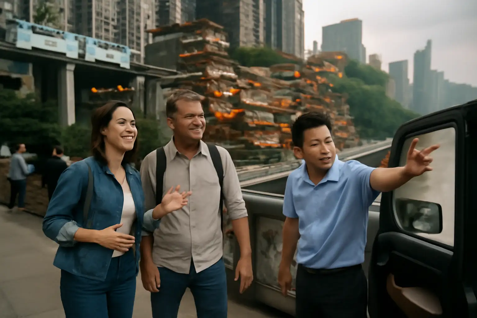 Realistisch sfeerbeeld bij Privétour langs hoogtepunten, nachtzicht of cruise in Chongqing