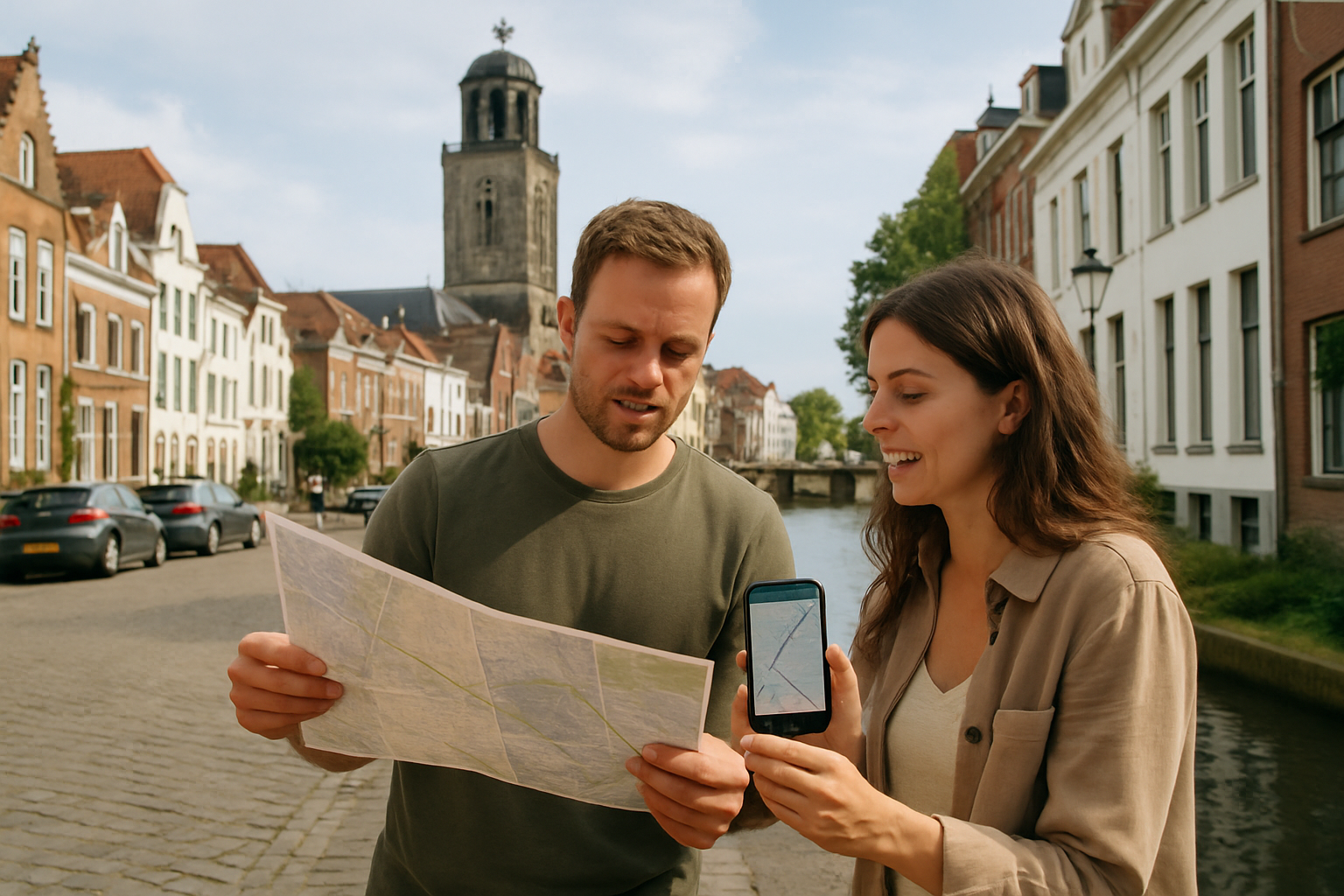 Een stadsspel spelen in Deventer