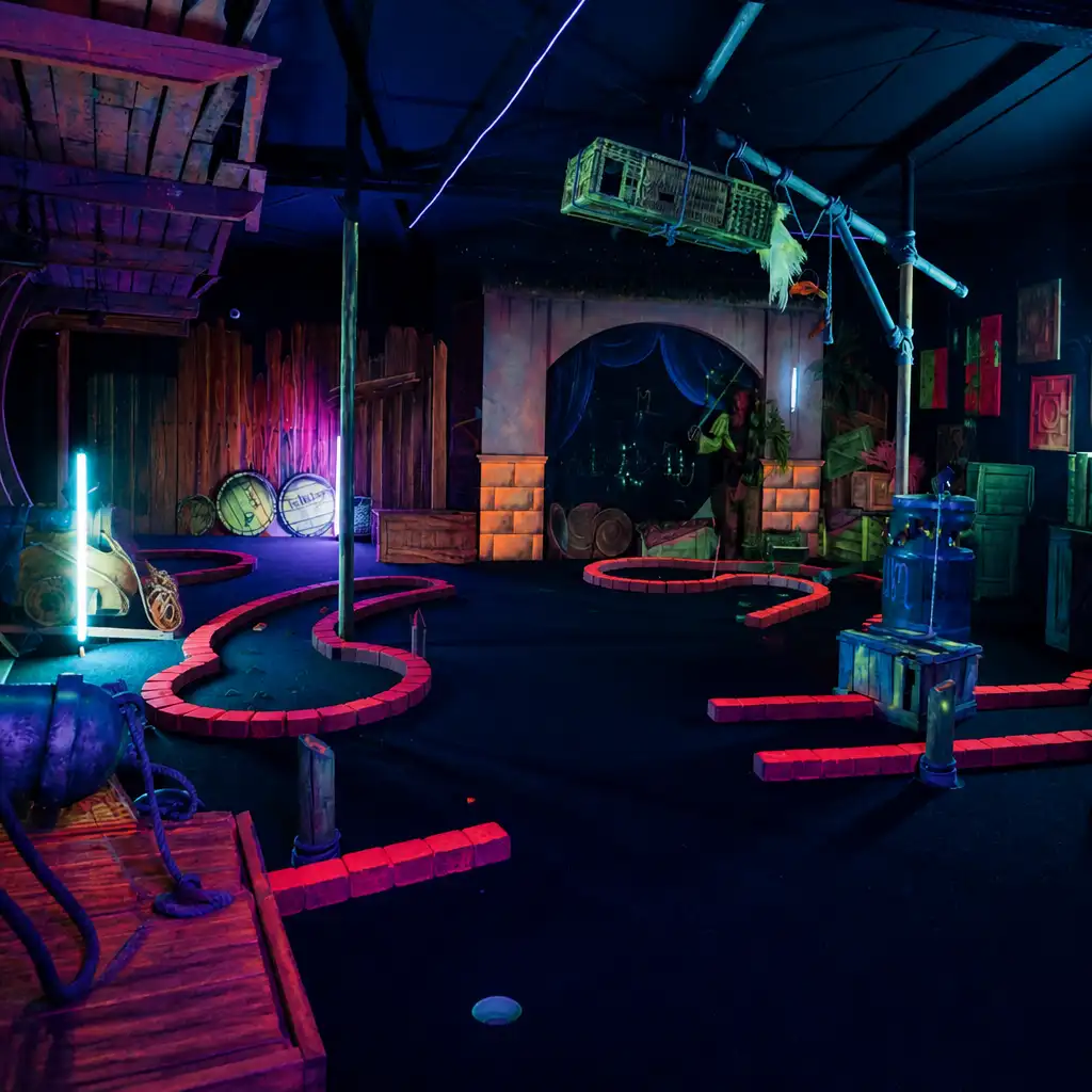Aloha Amsterdam: Glow-in-the-Dark-Minigolf