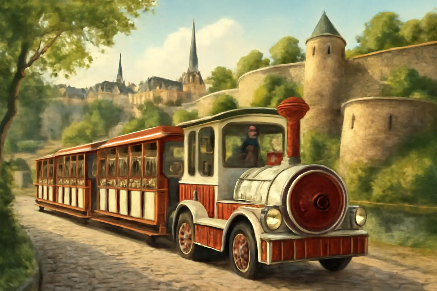 City Train in Luxembourg's Old Town