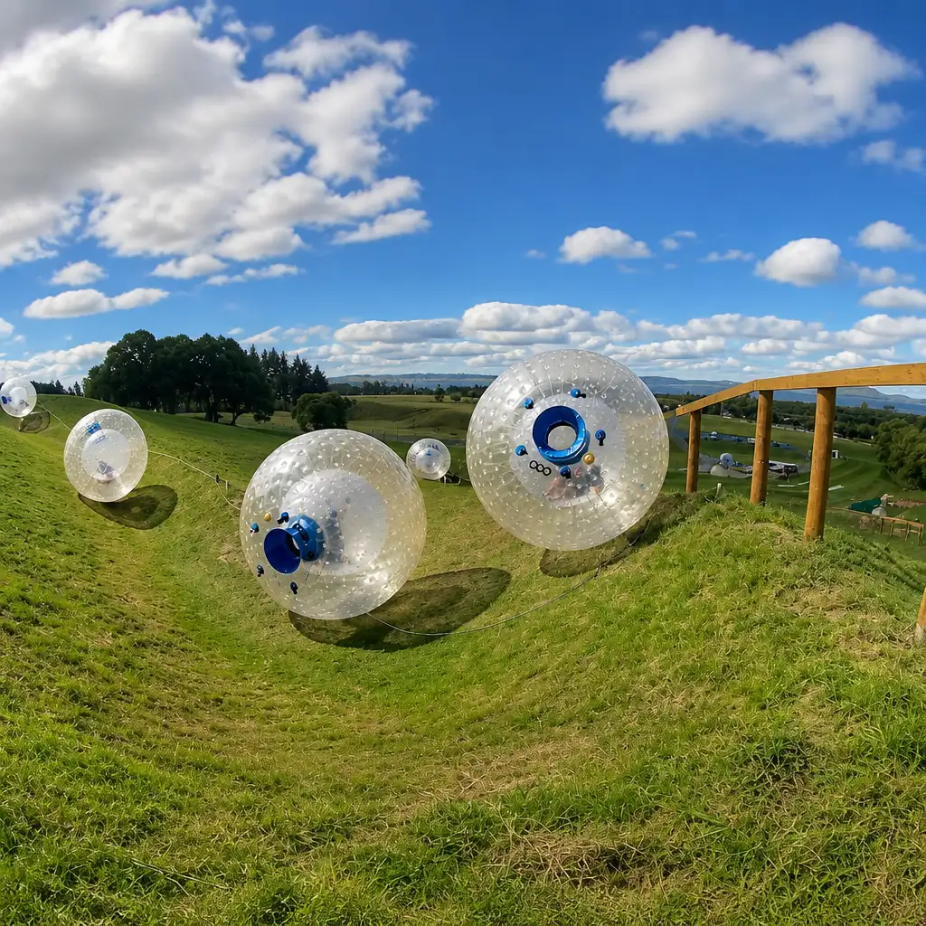 Zorbing at Outdoor Gravity Park