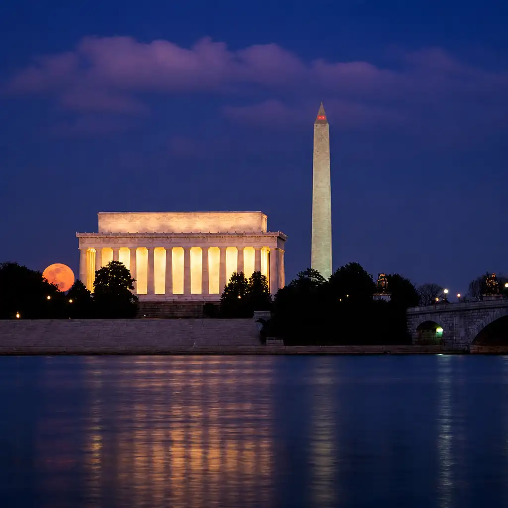 Washington DC: Monuments at Night Bike Tour