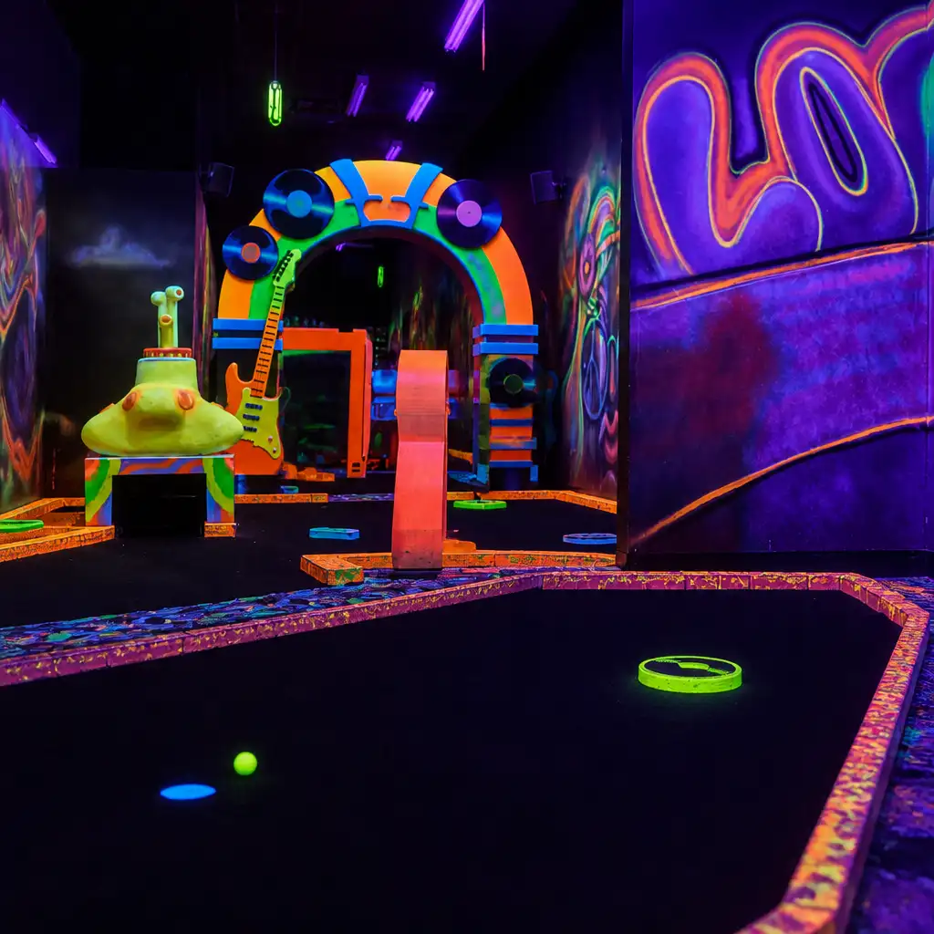 Rock of Ages Blacklight Mini Golf
