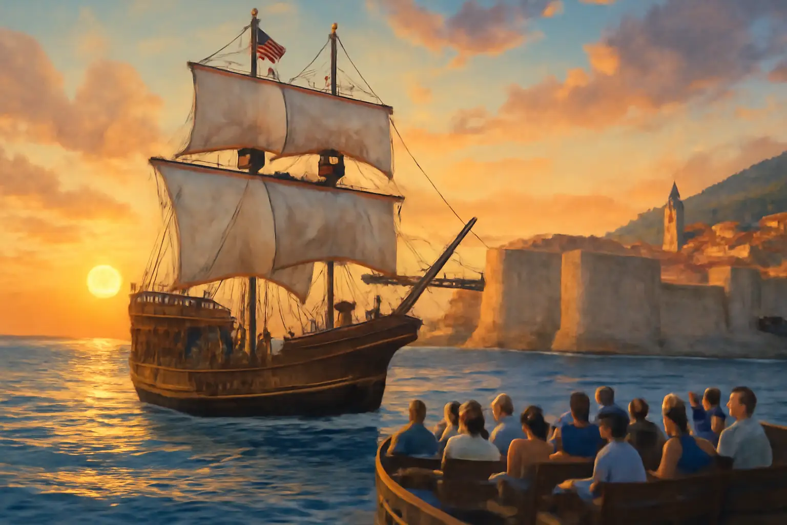 Dubrovnik: Adult Only Guided Sunset Cruise