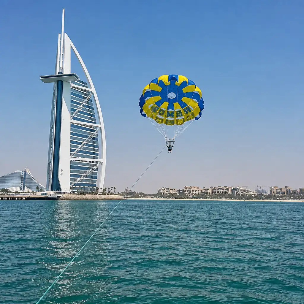 Dubai Parasailing: Experience with Burj Al Arab Sights