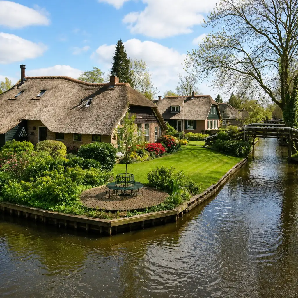 Giethoorn: Small Group Guided Tour + Electric Boat Trip