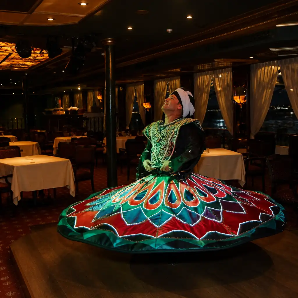 Cairo: Nile River Memphis Dinner Cruise + Show + Private Transfers