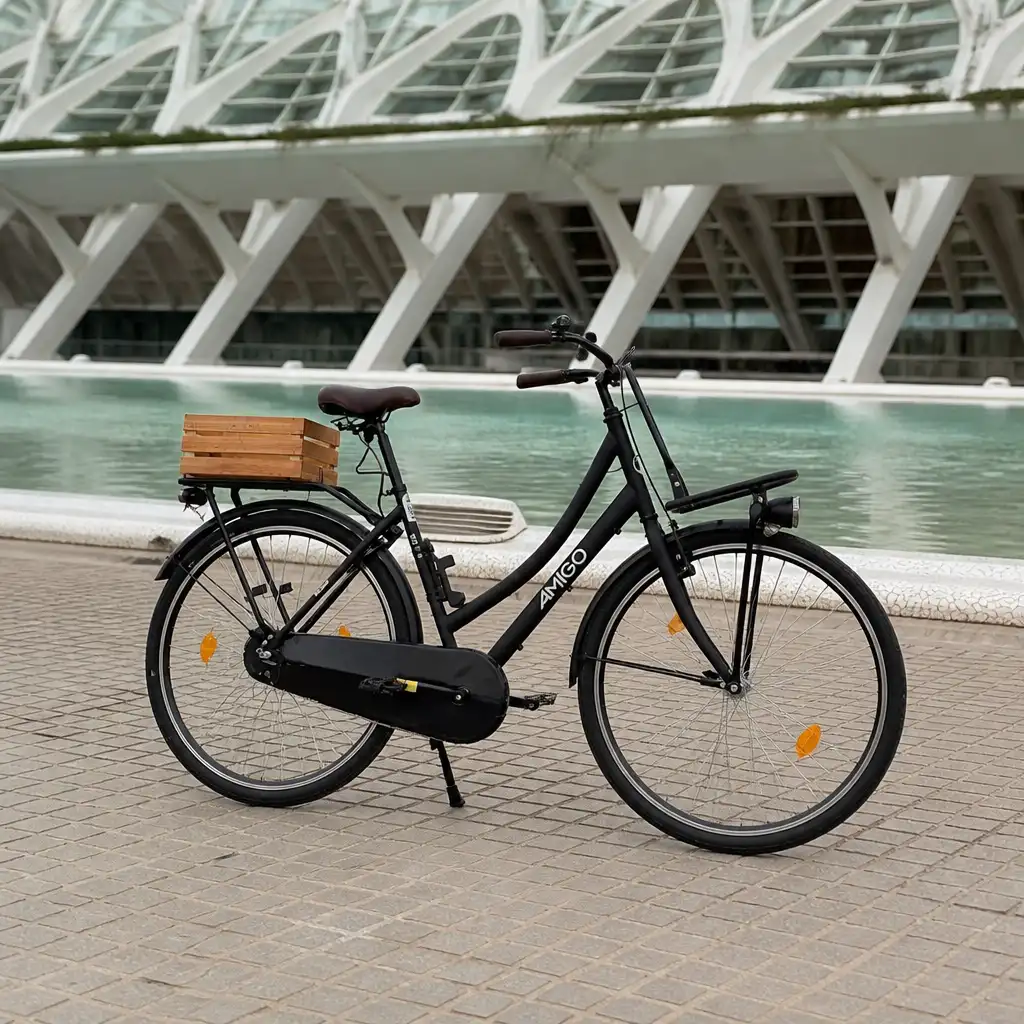 Valencia: Dutch-Style "Omafiets" City Bike Rental from Russafa Area
