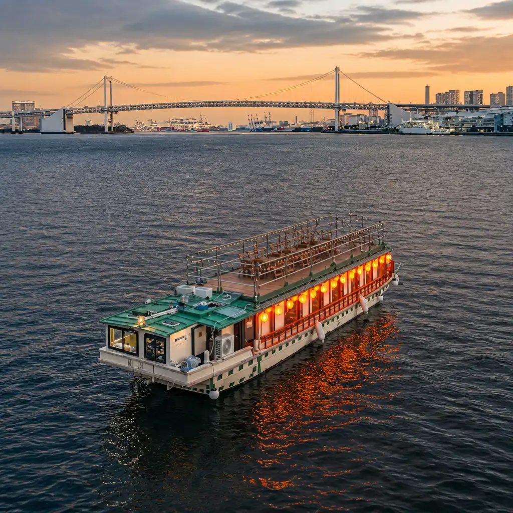 Tokyo Bay: Yakatabune Cruise + Live Show + Meal