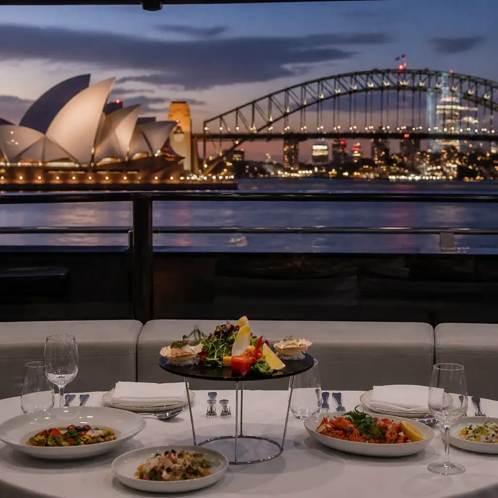 Sydney: Clearview Glass Boat Dinner Cruise + Wine