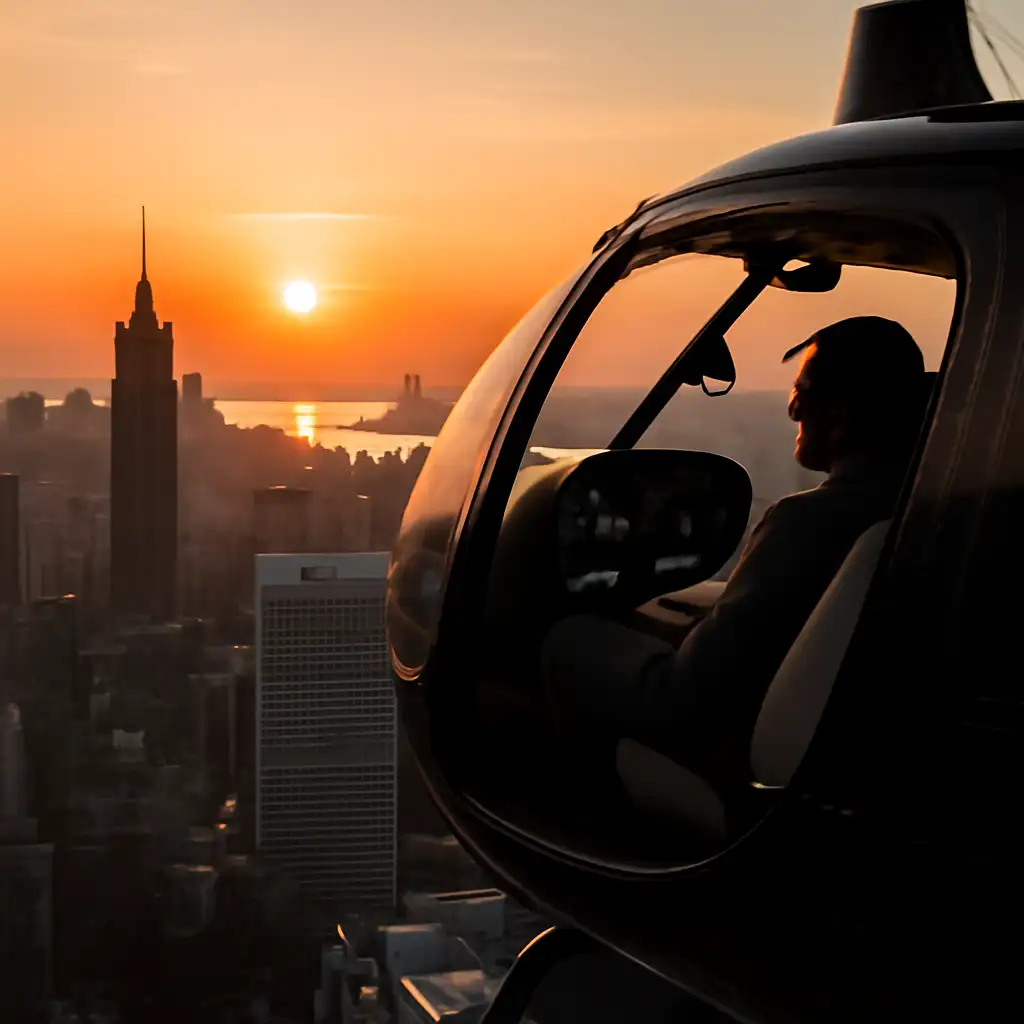 New York City: Guided Sunset Helicopter Tour