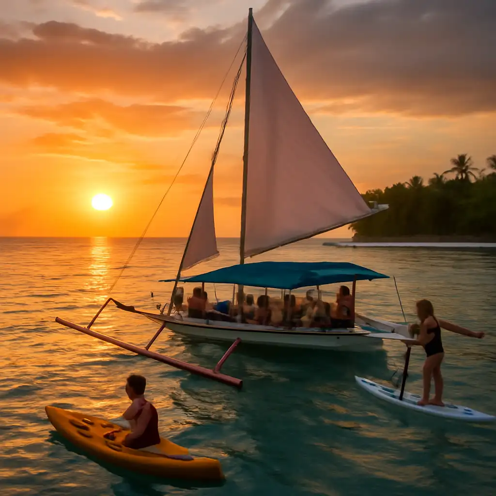 Boracay: Sunset Cruise with Kayak, Paddle Board & Mermaid Tail