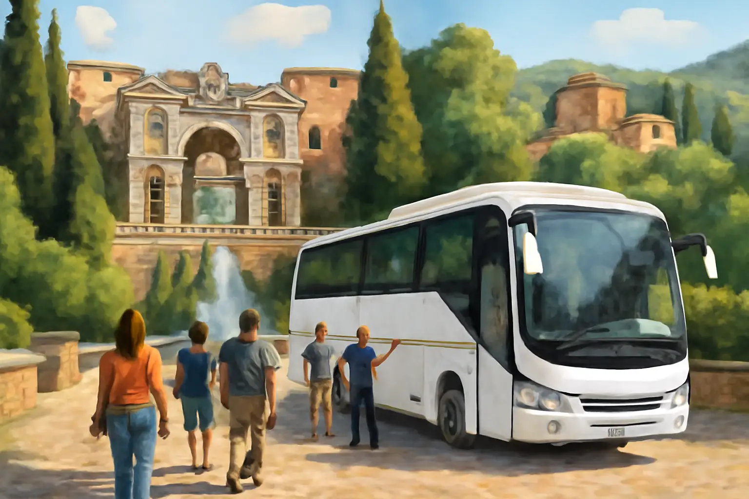 Villa d’Este i Villa Adriana: bez kolejki + transport w obie strony z Rzymu