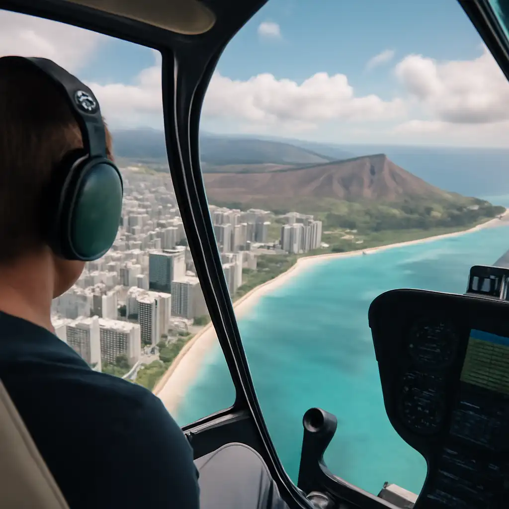 Path to Pali Passage Helicopter Flight