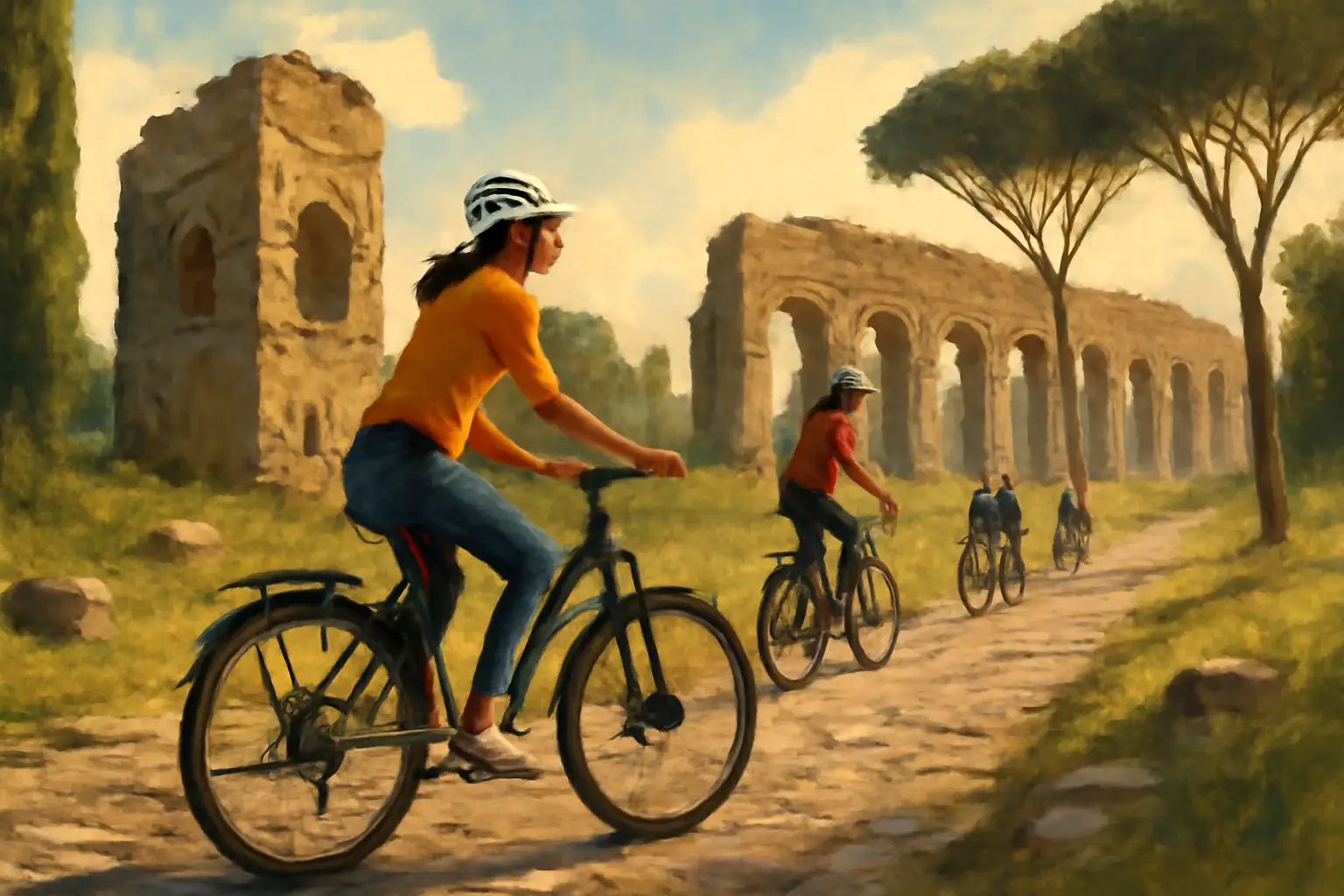 Appia Antica et Catacombes de Rome : visite guidée en e-bike avec transfert privé