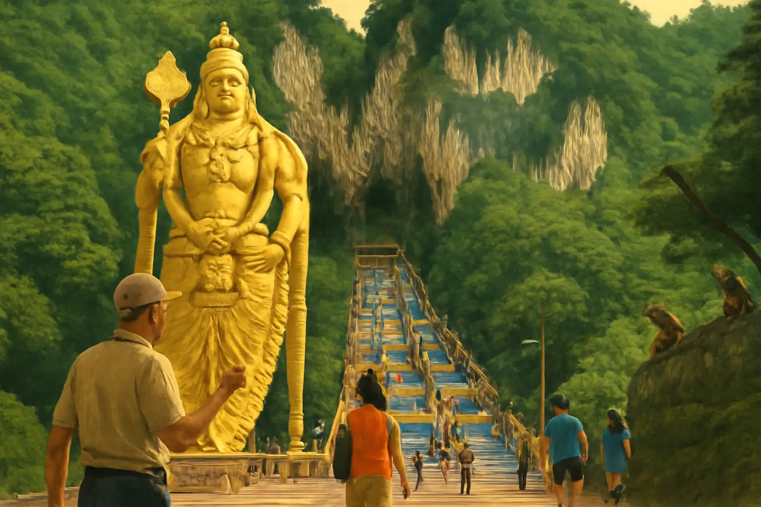 Kuala Lumpur Suburbs & Batu Caves: Half-Day Tour + Roundtrip Transfer