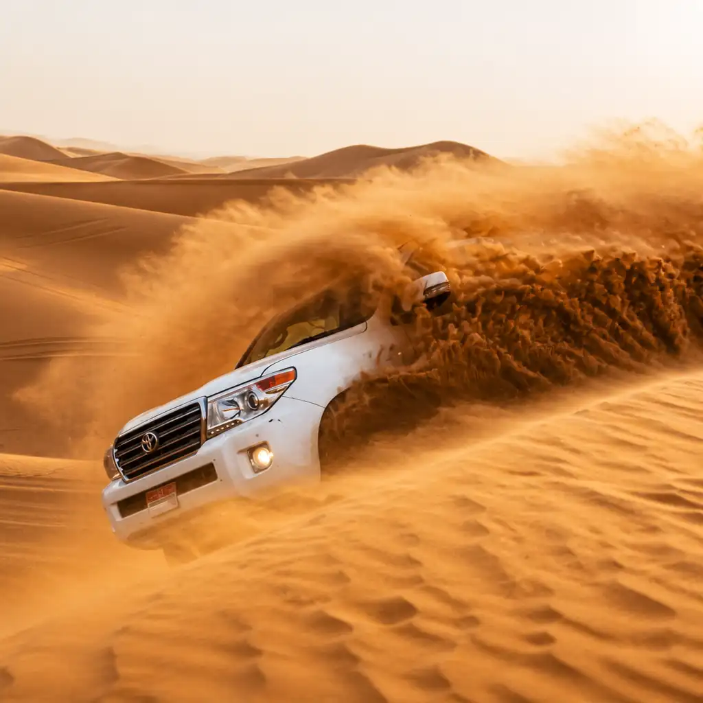 VIP Rode Duin Woestijn Safari Dubai, Ophalen/afzetten, Sandboarden & BBQ