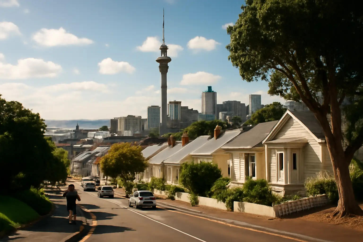 Uitzicht op Auckland met water, stad en activiteiten zoals museumbezoek en een aquarium
