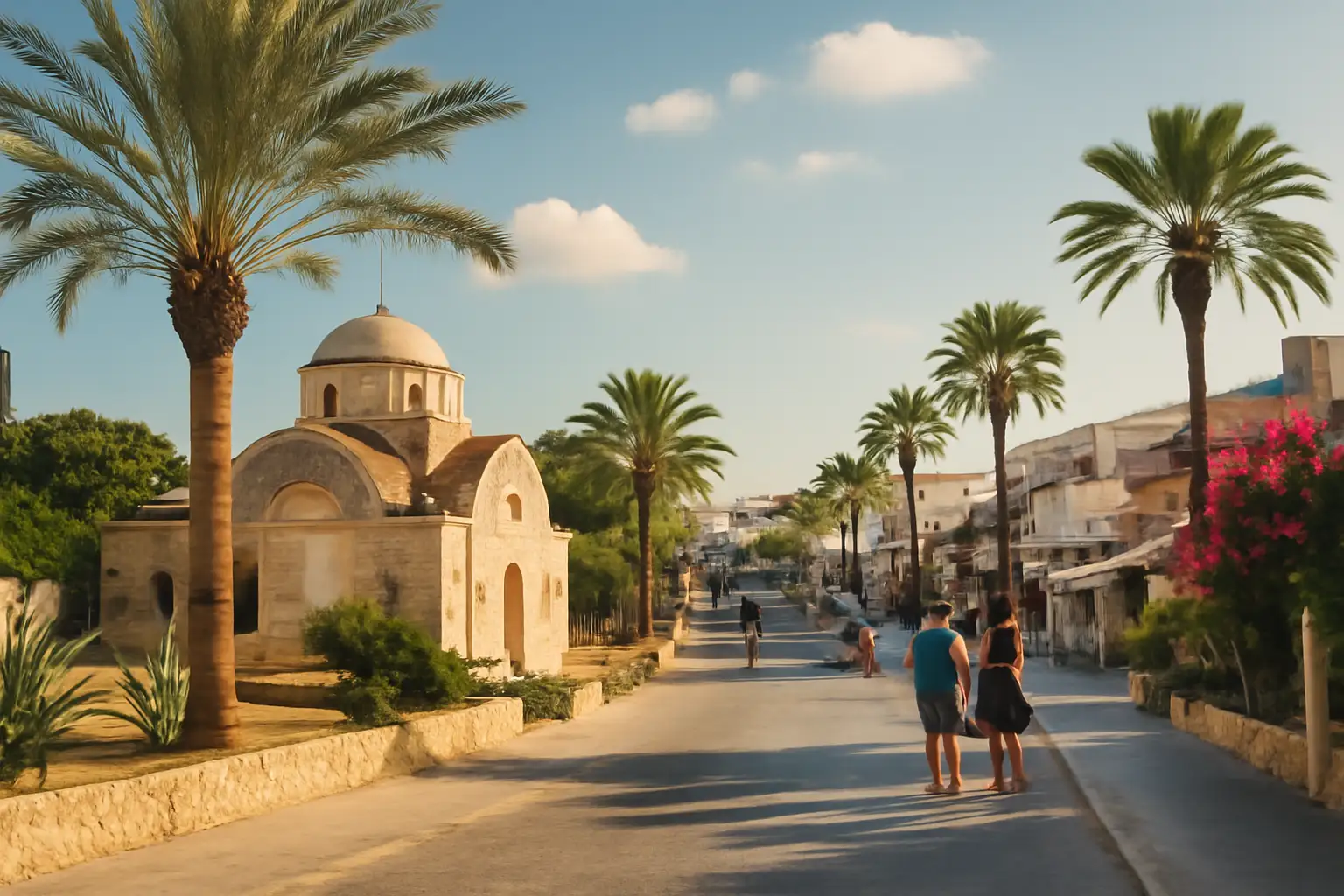 Strand en zee bij Ayia Napa op Cyprus