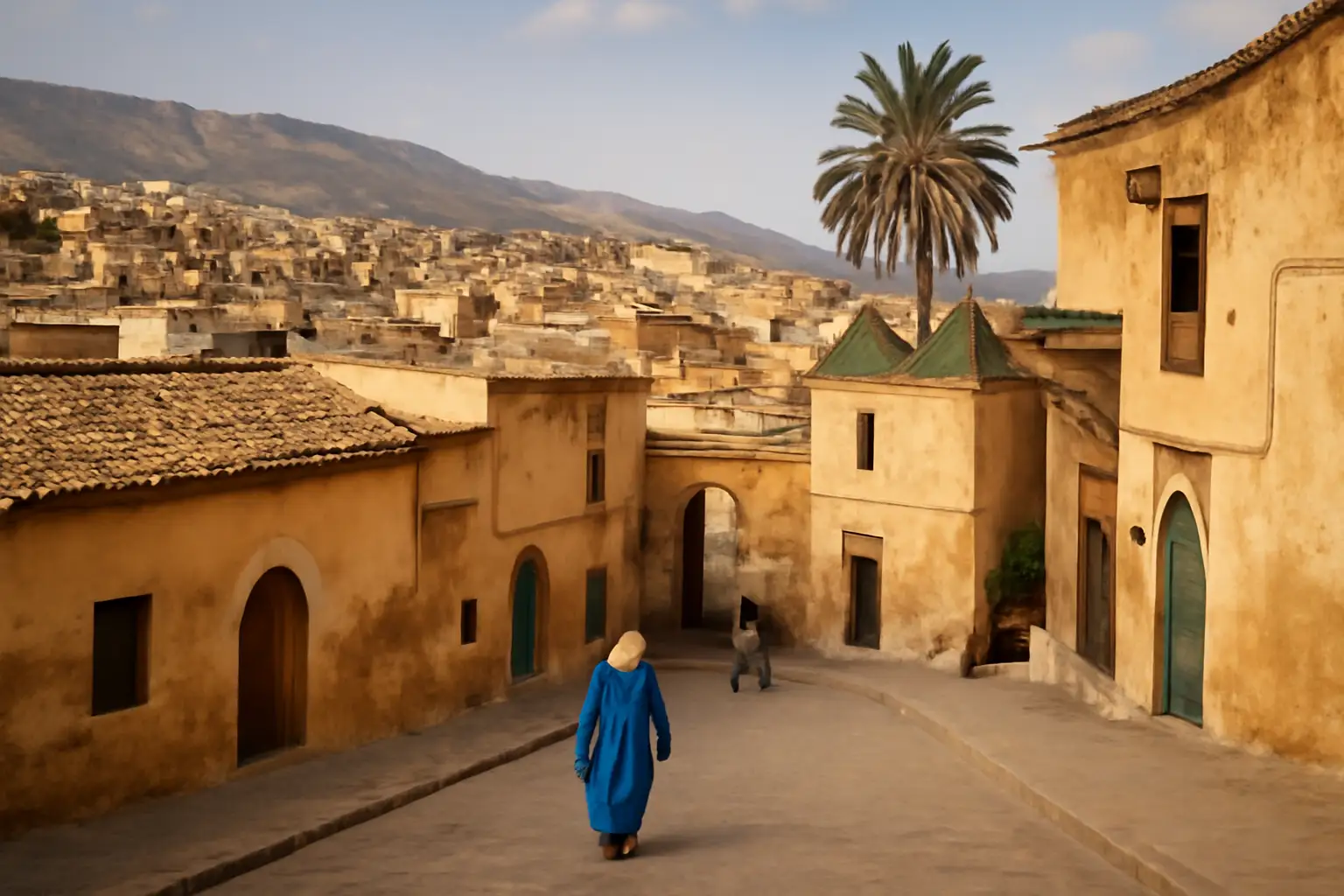Uitzicht op Fes met de stadssfeer van Marokko