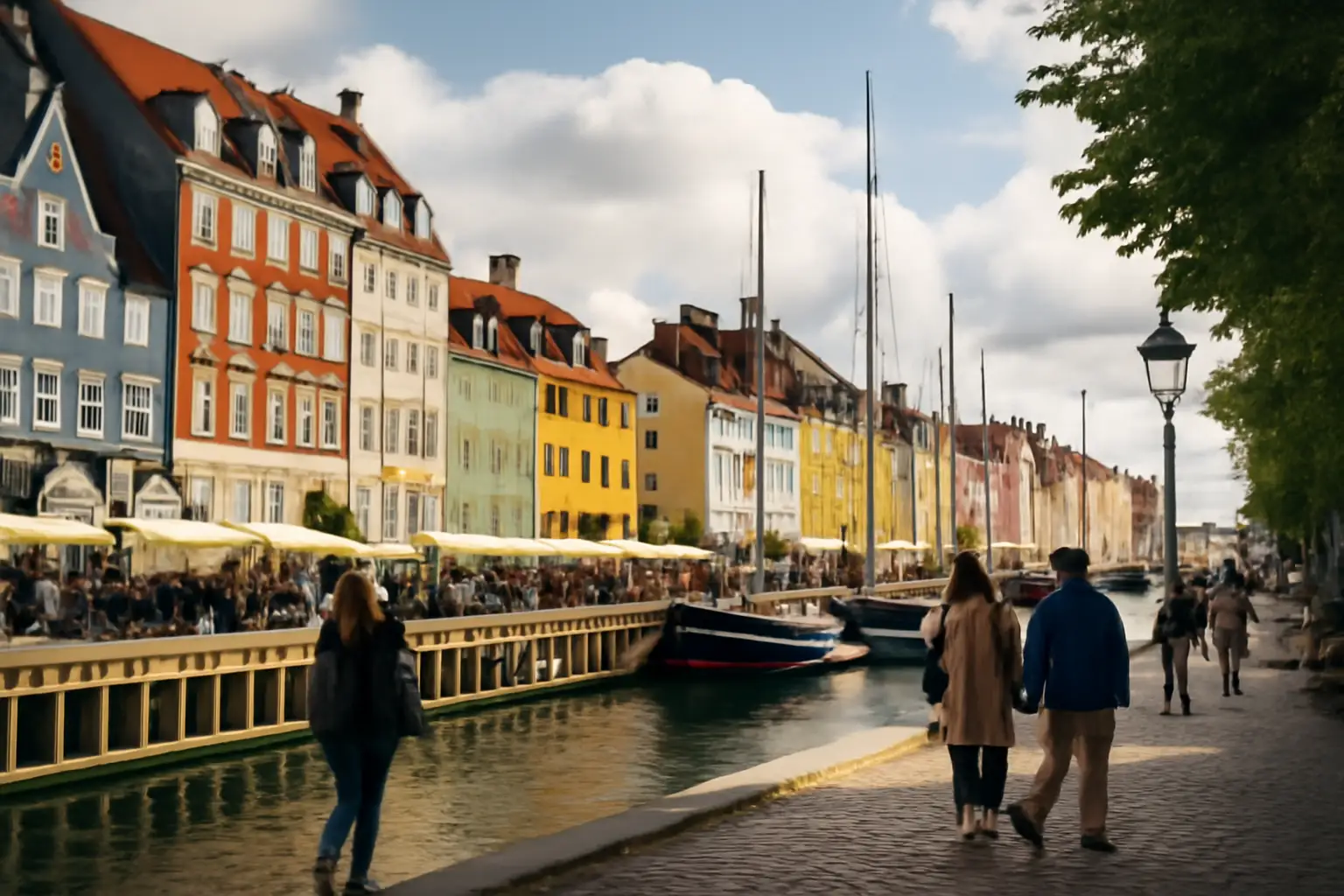 Uitzicht op Kopenhagen met stadsgezichten en water
