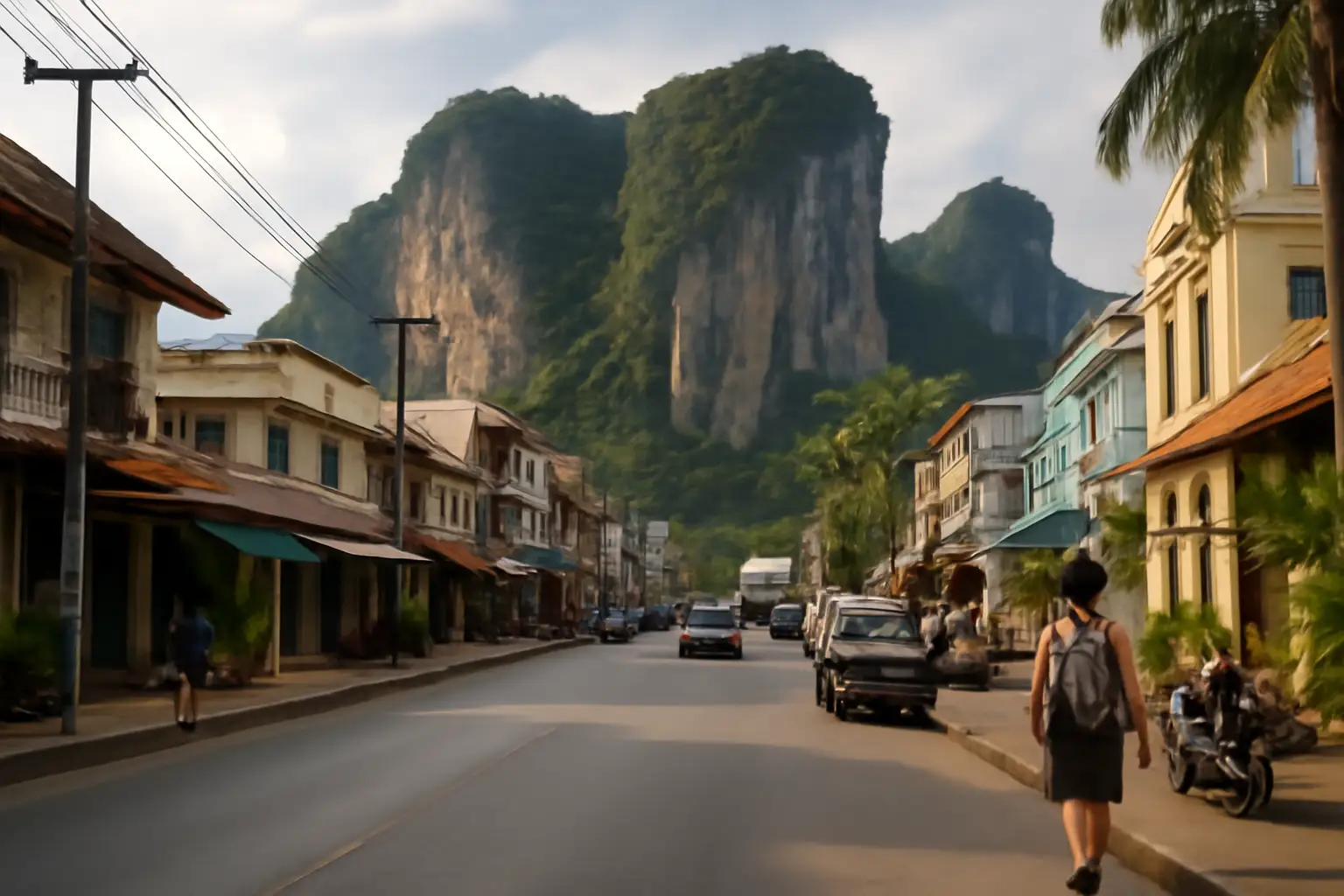 Zicht op Krabi in Zuid-Thailand met een rustige sfeer en tropische omgeving