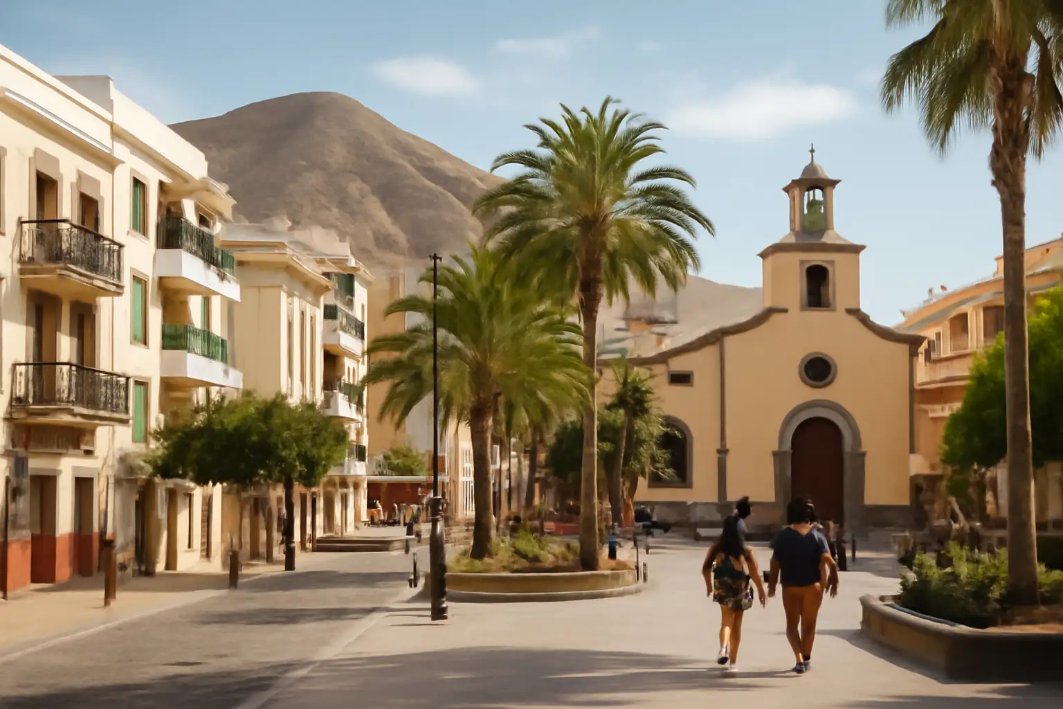 Los Cristianos aan de kust van Tenerife met een ontspannen vakantiesfeer