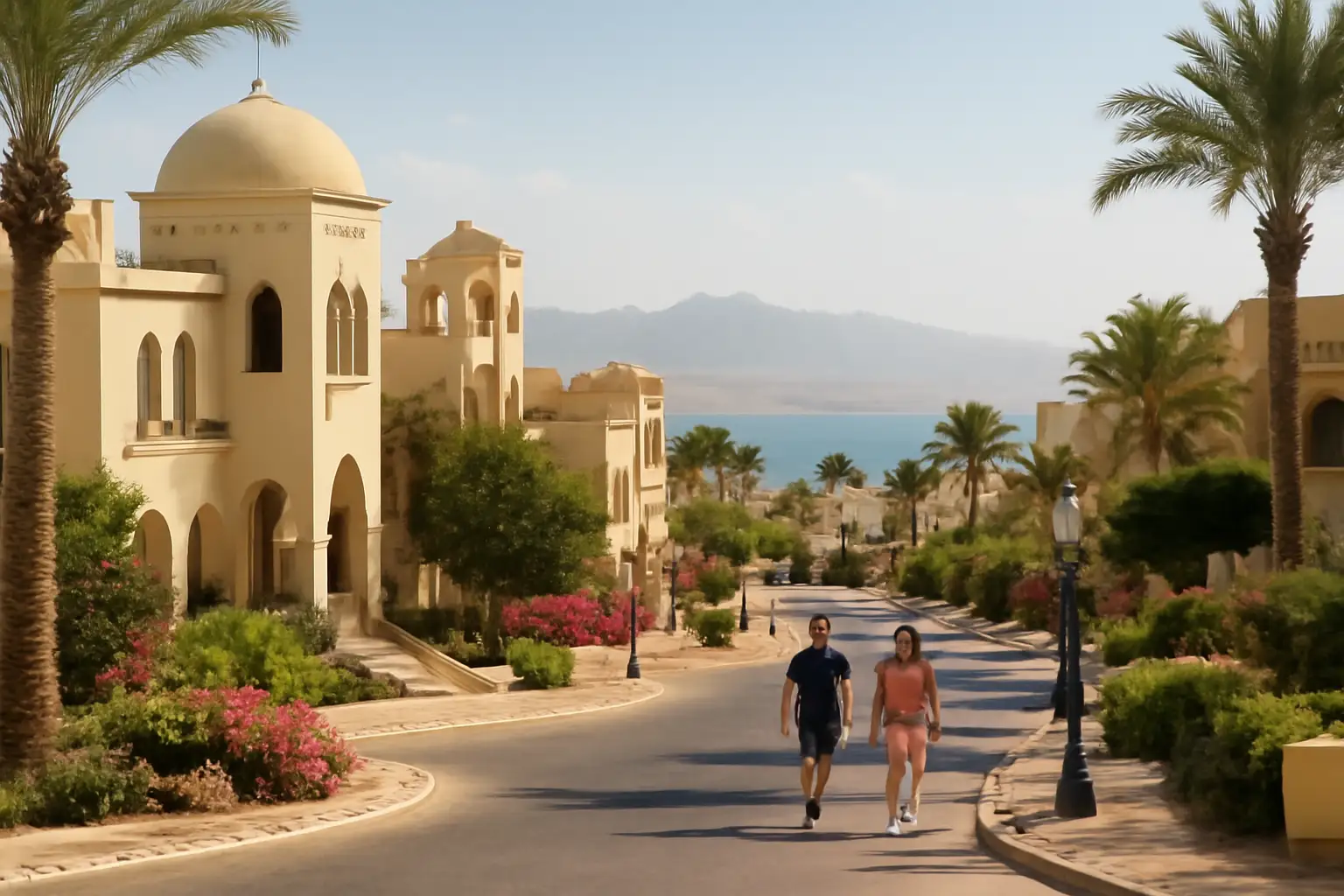 Rustige kustsfeer in Sahl Hasheesh aan de Rode Zee