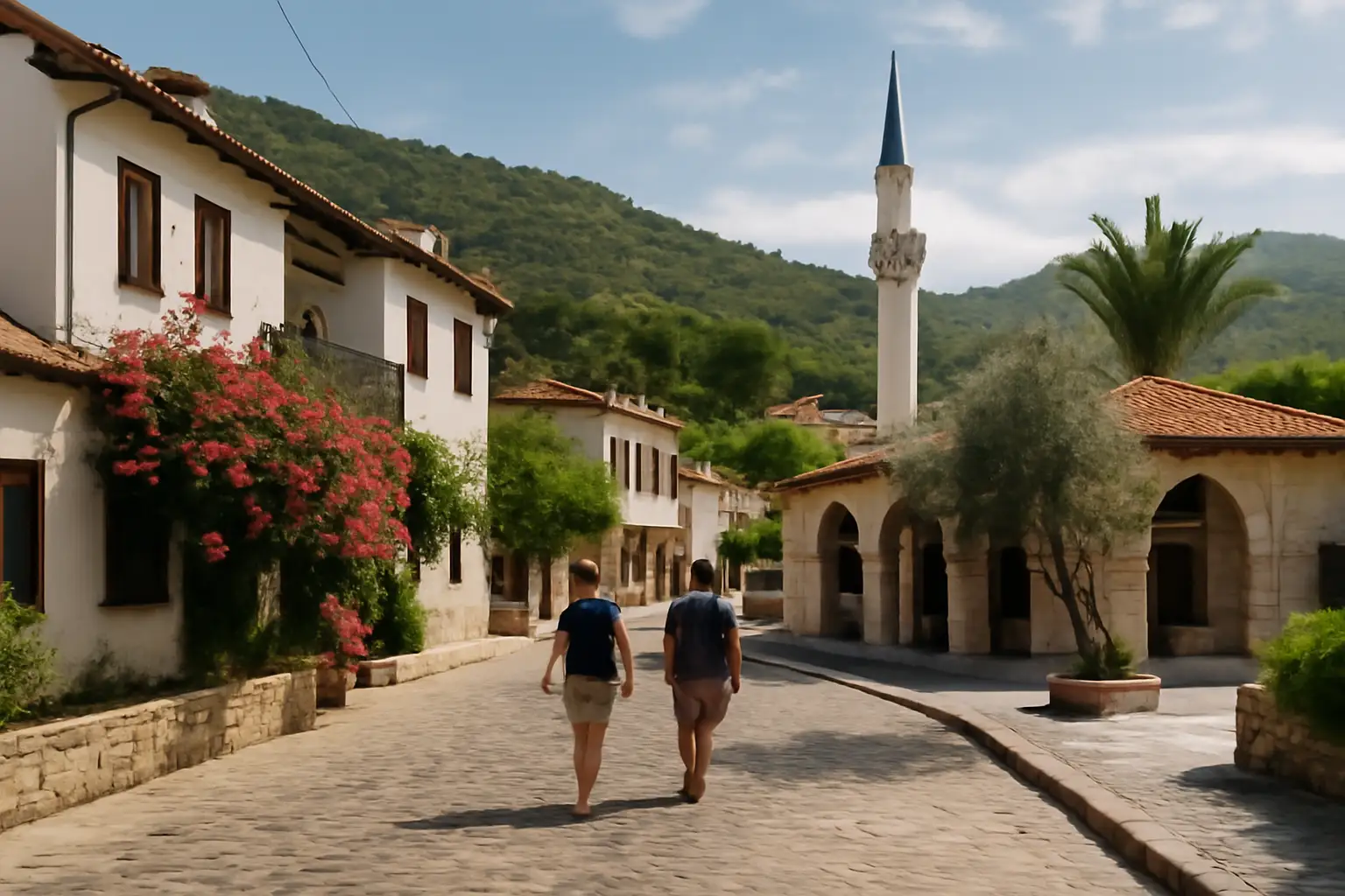 Uitzicht op de kust van Torba bij Bodrum in Turkije